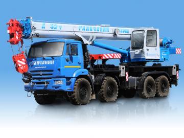 Аренда автокрана КС-55729-5В Галичанин на базе шасси Камаз-63501 грузоподъемностью 32 тонны