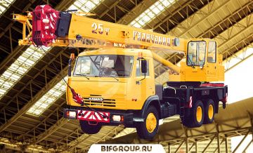 Аренда автокрана Галичанин-Камаз 25 т / 21,7 м + 9 м грузоподъемностью 25 тонн