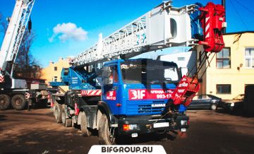 Аренда автокрана КС-55729-1В Галичанин на базе шасси Камаз-6540 грузоподъемностью 32 тонны