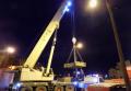 Монтаж балки моста краном в Санкт-Петербурге